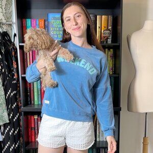 Simply Southern Terry Weekend Crew Pullover Size Small